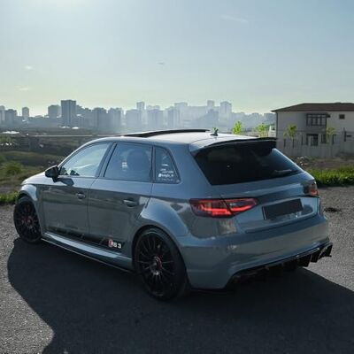 ONEWAY AUTO ACCESSORIES Oneway bakförklädestillbehör (sidodelar) kompatibel med Audi RS3 8V Sportback 2015–2016 – svart glänsande ONEWAY AUTO ACCESSORIES Oneway bakförklädestillbehör (sidodelar) kompatibel med Audi RS3 8V Sportback 2015–2016 – svart glänsande