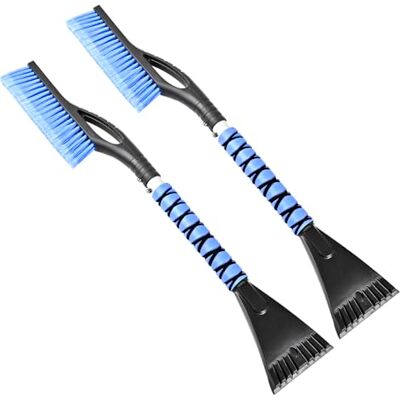 YLCVBUD 68,5 cm snöborste och isskrapor, avtagbar svängning, mjukt borsthuvud, skumgrepp, för bil, lastbilar, eller SUV fönster- och vindruteverktyg (2 st) YLCVBUD 68,5 cm snöborste och isskrapor, avtagbar svängning, mjukt borsthuvud, skumgrepp, för bil, lastbilar, eller SUV fönster- och vindruteverktyg (2 st)