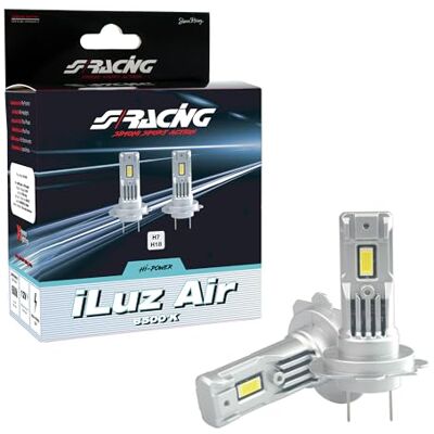 Simoni Racing AZ7 LED iLuz Air konvertering, kit med 2 LED-lampor med H7-anslutning små dimensioner H18 för bilar och motorcyklar med vitt ljus 6500°K Simoni Racing AZ7 LED iLuz Air konvertering, kit med 2 LED-lampor med H7-anslutning små dimensioner H18 för bilar och motorcyklar med vitt ljus 6500°K