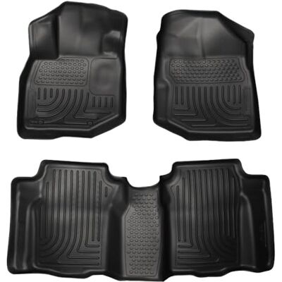 Husky Liners Weatherbeater Floor Mats Fits 2009-2013 Honda Fit Front & 2nd Row, 3-pc Black 98491 Husky Liners Weatherbeater Floor Mats Fits 2009-2013 Honda Fit Front & 2nd Row, 3-pc Black 98491