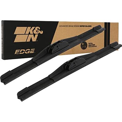 K&N EDGE Wiper Blades: All Weather Performance, Superior Windshield Contact, Streak-Free Wipe Technology: 15" (Pack of 2) K&N EDGE Wiper Blades: All Weather Performance, Superior Windshield Contact, Streak-Free Wipe Technology: 15" (Pack of 2)