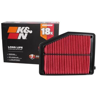 K&N Engine Air Filter: Long Life 18,000 Mile Replacement Air Filter: Compatible with 2012-2018 Honda/Acura L4 1.8/2.0 L (Civic, ILX), KNA-2468 K&N Engine Air Filter: Long Life 18,000 Mile Replacement Air Filter: Compatible with 2012-2018 Honda/Acura L4 1.8/2.0 L (Civic, ILX), KNA-2468