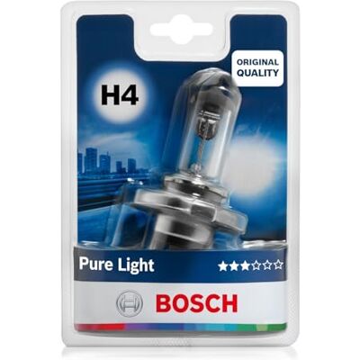 Bosch H4 Pure Light lampa – 12 V 60/55 W P43t – 1 styck Bosch H4 Pure Light lampa – 12 V 60/55 W P43t – 1 styck