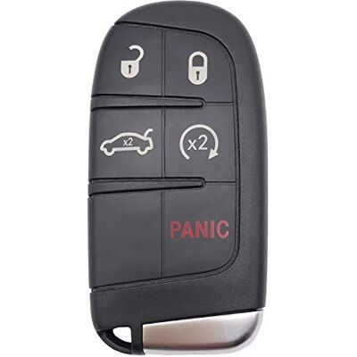Grakest 5 knappar smart ersättning fjärrkontroll nyckelbricka fodral passar för Jeep Grand Cherokee Dodge Challenger laddare Dart Durango Journey Chrysler 300 nyckelbricka skal Grakest 5 knappar smart ersättning fjärrkontroll nyckelbricka fodral passar för Jeep Grand Cherokee Dodge Challenger laddare Dart Durango Journey Chrysler 300 nyckelbricka skal
