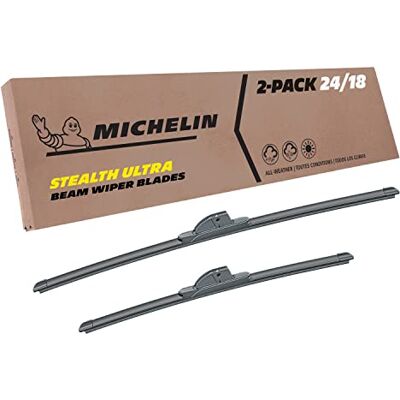 Michelin Stealth Ultra Dubbelpaket 24 &18 tums torkarblad Passar Välj Volkswagen,Hyundai,Caddy, Peugeot, Kia; Årsmodell (19-2418SUBA) Michelin Stealth Ultra Dubbelpaket 24 &18 tums torkarblad Passar Välj Volkswagen,Hyundai,Caddy, Peugeot, Kia; Årsmodell (19-2418SUBA)