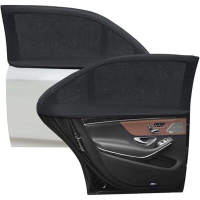 BillyBath Solskydd bil, 2 stycken solskydd minskar värmen i bilen för de flesta bilar, lämplig med självhäftande ränder BillyBath Solskydd bil, 2 stycken solskydd minskar värmen i bilen för de flesta bilar, lämplig med självhäftande ränder
