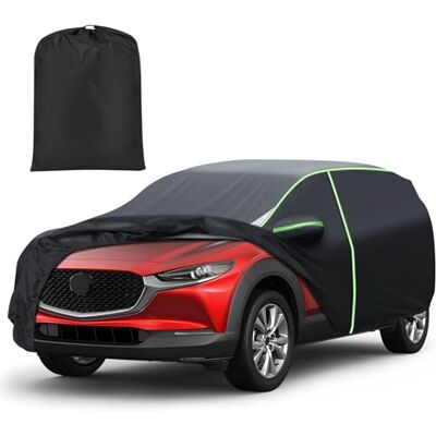 Mixsuper Liner Bilskydd för Mazda CX-30 2020-2024, helbilskydd, alla väder bilöverdrag för CX30, vattentätt utomhusskydd med dragkedja dörr reflekterande remsor Mixsuper Liner Bilskydd för Mazda CX-30 2020-2024, helbilskydd, alla väder bilöverdrag för CX30, vattentätt utomhusskydd med dragkedja dörr reflekterande remsor
