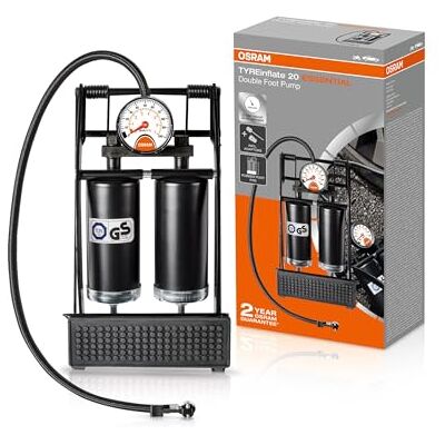 OSRAM TYREinflate 20 ESSENTIAL Pompe à pied pour pneus de voiture OFP20ESN OSRAM TYREinflate 20 ESSENTIAL Pompe à pied pour pneus de voiture OFP20ESN
