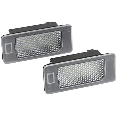 AUTO-STYLE Set LED registreringsskylt lampor kompatibla med Audi/Volkswagen/Skoda/Porsche olika modeller, svart AUTO-STYLE Set LED registreringsskylt lampor kompatibla med Audi/Volkswagen/Skoda/Porsche olika modeller, svart
