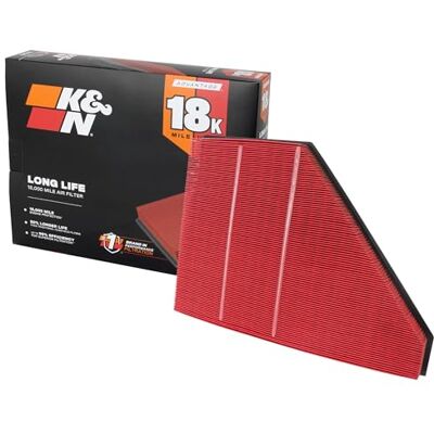 K&N Engine Air Filter: Long Life 18,000 Mile Replacement Air Filter: Compatible with 2017-2019 Chevy/GMC/Cadillac/Buick (Blazer, Traverse, Acadia, XT5, Enclave), KNA-5056 K&N Engine Air Filter: Long Life 18,000 Mile Replacement Air Filter: Compatible with 2017-2019 Chevy/GMC/Cadillac/Buick (Blazer, Traverse, Acadia, XT5, Enclave), KNA-5056