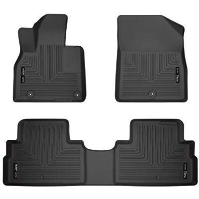 Husky Liners 95691 passar 2020 Kia Telluride Weatherbeater främre och 2:a sitsgolvmattor Husky Liners 95691 passar 2020 Kia Telluride Weatherbeater främre och 2:a sitsgolvmattor