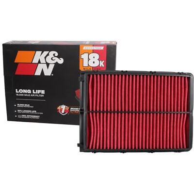 K&N Engine Air Filter: Long Life 18,000 Mile Replacement Air Filter: Compatible with 2015-2019 Hyundai/Kia L4 (Sonata, Hybrid, Optima, Optima Hybrid, Cadenza, K5, K7), KNA-5026 K&N Engine Air Filter: Long Life 18,000 Mile Replacement Air Filter: Compatible with 2015-2019 Hyundai/Kia L4 (Sonata, Hybrid, Optima, Optima Hybrid, Cadenza, K5, K7), KNA-5026
