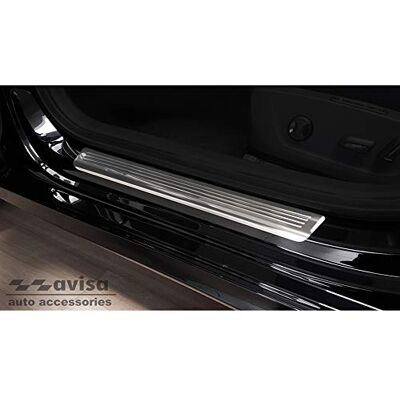 Avisa INOX dörrskydd kompatibel med Skoda Octavia IV Sedan/Kombi 2020 – "Lines" – 4 stycken Avisa INOX dörrskydd kompatibel med Skoda Octavia IV Sedan/Kombi 2020 – "Lines" – 4 stycken