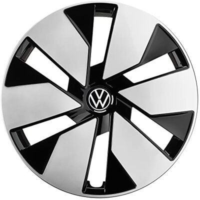 Volkswagen 10A071458BWZG navkapslar (4 stycken) navkapslar, 18 tums stålfälgar, hjulskydd tvåfärgade, svart/silver Volkswagen 10A071458BWZG navkapslar (4 stycken) navkapslar, 18 tums stålfälgar, hjulskydd tvåfärgade, svart/silver