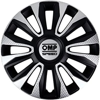OMP SPEED 4 hjulkåpor MAGNUM svart/silver/kol 40 cm OMP SPEED 4 hjulkåpor MAGNUM svart/silver/kol 40 cm