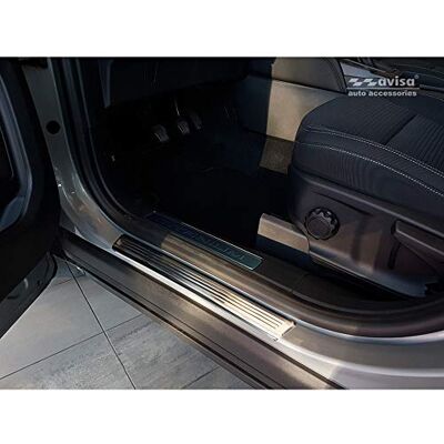 Avisa 2/26012 dörrskyddsskydd i rostfritt stål passar Ford Kuga III 2019-'Lines' -4-delar Avisa 2/26012 dörrskyddsskydd i rostfritt stål passar Ford Kuga III 2019-'Lines' -4-delar