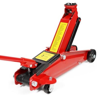 HYCHIKA BETTER TOOLS FOR BETTER LIFE HYCHIKA Stål Racing Vagn Jack, med hydraulisk kolv Quick Lift Pump, 3 ton (3 kg) kapacitet, lyftintervall 13,5-45,7 cm HYCHIKA BETTER TOOLS FOR BETTER LIFE HYCHIKA Stål Racing Vagn Jack, med hydraulisk kolv Quick Lift Pump, 3 ton (3 kg) kapacitet, lyftintervall 13,5-45,7 cm