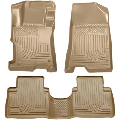 Husky Liners Weatherbeater Floor Mats Fits 2008-2012 Honda Accord 4 Door Front & 2nd Row, 3-pc Tan 98403 Husky Liners Weatherbeater Floor Mats Fits 2008-2012 Honda Accord 4 Door Front & 2nd Row, 3-pc Tan 98403