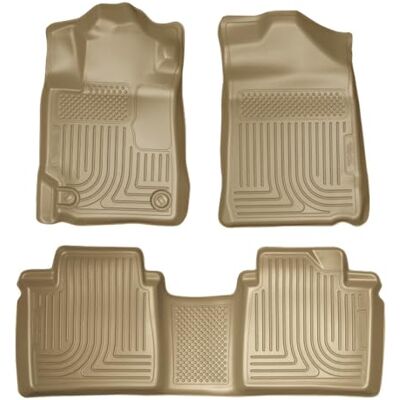 Husky Liners Weatherbeater Floor Mats Fits 2007-2011 Toyota Camry Front & 2nd Row, 3-pc Tan 98513 Husky Liners Weatherbeater Floor Mats Fits 2007-2011 Toyota Camry Front & 2nd Row, 3-pc Tan 98513