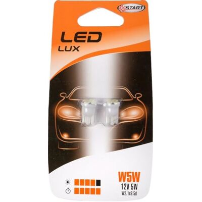 START W5W par av 5 LED-lampor för 12V 5W billampor START W5W par av 5 LED-lampor för 12V 5W billampor