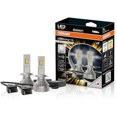 OSRAM LEDriving HL ALLSEASON ≜H7, LED helljus- och halvljuslampa, omkopplingsbar ljusfärg från kall till varmvit, 6000K till 2700K, endast för offroad-användning ingen ECE, 2 lampor OSRAM LEDriving HL ALLSEASON ≜H7, LED helljus- och halvljuslampa, omkopplingsbar ljusfärg från kall till varmvit, 6000K till 2700K, endast för offroad-användning ingen ECE, 2 lampor