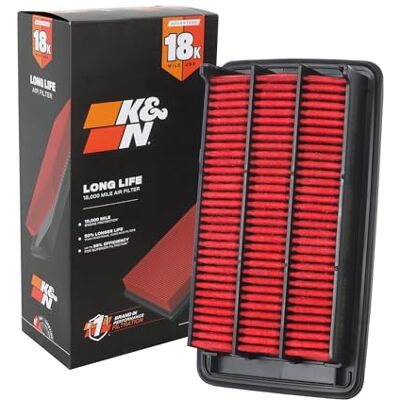 K&N Engine Air Filter: Long Life 18,000 Mile Replacement Air Filter: Compatible with 2014-2019 Honda (Civic L4 1.5L), KNA-5044 K&N Engine Air Filter: Long Life 18,000 Mile Replacement Air Filter: Compatible with 2014-2019 Honda (Civic L4 1.5L), KNA-5044