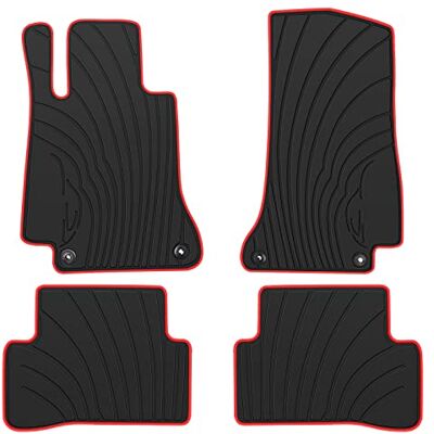 San Auto HD-Mart Bilgolvmatta för Mercedes-Benz C klass W205 S205 2013-2014-2015-2016-2017-2018-2019 anpassad passform gummi svart bil golvmattor alla väder, slitstark och luktfri San Auto HD-Mart Bilgolvmatta för Mercedes-Benz C klass W205 S205 2013-2014-2015-2016-2017-2018-2019 anpassad passform gummi svart bil golvmattor alla väder, slitstark och luktfri