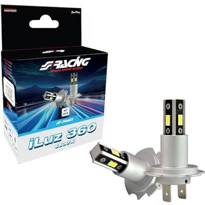 Simoni Racing Z36 iLuz 360 graders LED-omvandling, kit med 2 360° LED-lampor med H7-anslutning liten storlek H18 för bilar och motorcyklar med vitt ljus 6 500°K Simoni Racing Z36 iLuz 360 graders LED-omvandling, kit med 2 360° LED-lampor med H7-anslutning liten storlek H18 för bilar och motorcyklar med vitt ljus 6 500°K