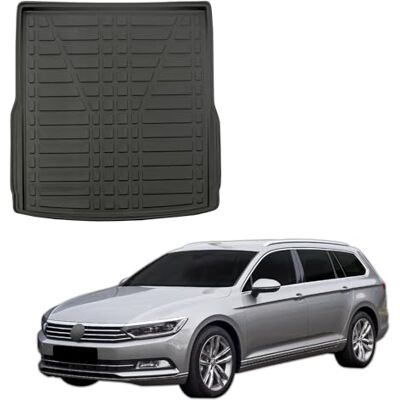 J&J AUTOMOTIVE Bagagetråg bagagetråg kompatibelt med Passat B8 kombi från 2014, med hög kant, skyddsmatta för bagageutrymme, räfflad rullbar, resistent mot vätskor J&J AUTOMOTIVE Bagagetråg bagagetråg kompatibelt med Passat B8 kombi från 2014, med hög kant, skyddsmatta för bagageutrymme, räfflad rullbar, resistent mot vätskor