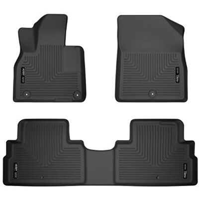 Husky Liners Weatherbeater Floor Mats Fits 2020-2025 Hyundai Palisade Front & 2nd Row, 3-pc Black 95711 Husky Liners Weatherbeater Floor Mats Fits 2020-2025 Hyundai Palisade Front & 2nd Row, 3-pc Black 95711