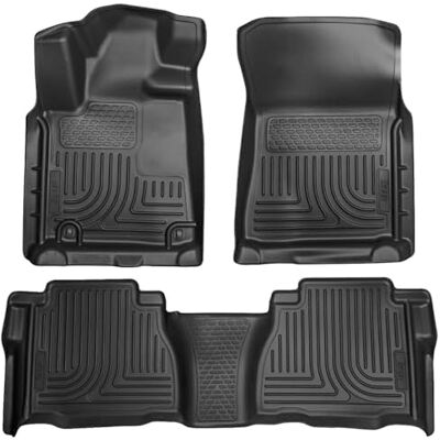 Husky Liners Weatherbeater Floor Mats Fits 2007-2011 Toyota Tundra, CREWMAX & Double CAB ONLY (Footwell Coverage) Front & 2nd Row, 3-pc Black 98581 Husky Liners Weatherbeater Floor Mats Fits 2007-2011 Toyota Tundra, CREWMAX & Double CAB ONLY (Footwell Coverage) Front & 2nd Row, 3-pc Black 98581