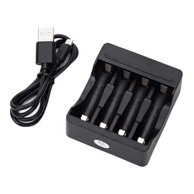 PRENDELUZ Snabb batteriladdare 1,2 V 4 batterier, USB DC5 V, 1A, blandad laddning, bärbar, LED-indikator PRENDELUZ Snabb batteriladdare 1,2 V 4 batterier, USB DC5 V, 1A, blandad laddning, bärbar, LED-indikator