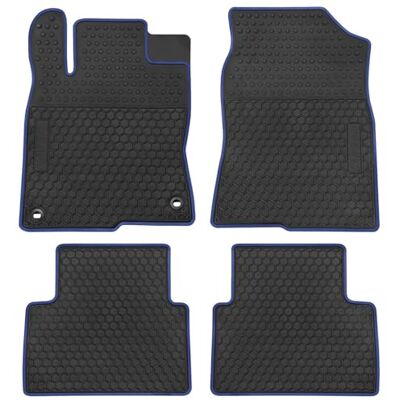HD-Mart Car Rubber Floor Mat for Honda Civic 10th Generation 2016 2017 2018 2019 2020 2021, Custom Fit Rubber Black and Navy Blue Auto Floor Liners Mat All Weather Protection Heavy Duty Odorless HD-Mart Car Rubber Floor Mat for Honda Civic 10th Generation 2016 2017 2018 2019 2020 2021, Custom Fit Rubber Black and Navy Blue Auto Floor Liners Mat All Weather Protection Heavy Duty Odorless