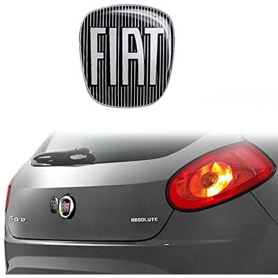Fiat 14186D 3D-klistermärken Bravo logotyp bak, svart, 71 x 65 mm Fiat 14186D 3D-klistermärken Bravo logotyp bak, svart, 71 x 65 mm