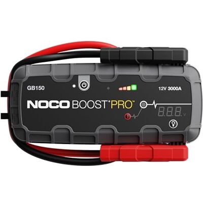 NOCO Boost Pro GB150 3000A 12V UltraSafe Litium-Starthjälp, Boosterpaket, Bil Startbooster, Bärbar Powerbank Laddare och Startkablar för Bensinmotorer upp till 9L och Dieselmotorer upp till 7L NOCO Boost Pro GB150 3000A 12V UltraSafe Litium-Starthjälp, Boosterpaket, Bil Startbooster, Bärbar Powerbank Laddare och Startkablar för Bensinmotorer upp till 9L och Dieselmotorer upp till 7L