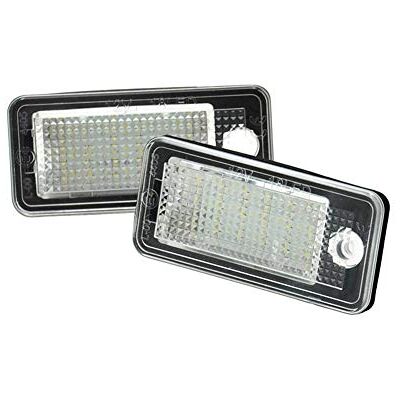 AUTO-STYLE Set LED registreringsskylt lampor kompatibla med Audi olika modeller, svart AUTO-STYLE Set LED registreringsskylt lampor kompatibla med Audi olika modeller, svart