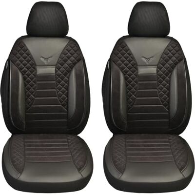 BREMER SITZBEZÜGE Mått bilskyddsöverdrag kompatibla med Renault Clio 4 förare och passagerarset från 2012–2019/bil skyddsöverdrag velour konstläder set 2-pack i svart BREMER SITZBEZÜGE Mått bilskyddsöverdrag kompatibla med Renault Clio 4 förare och passagerarset från 2012–2019/bil skyddsöverdrag velour konstläder set 2-pack i svart