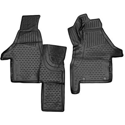 Element EXP.3D02174210k.F Skräddarsydd anpassad passform 3D gummi golvmattor för Volkswagen Multivan/Caravelle 2016, Van, svart Element EXP.3D02174210k.F Skräddarsydd anpassad passform 3D gummi golvmattor för Volkswagen Multivan/Caravelle 2016, Van, svart