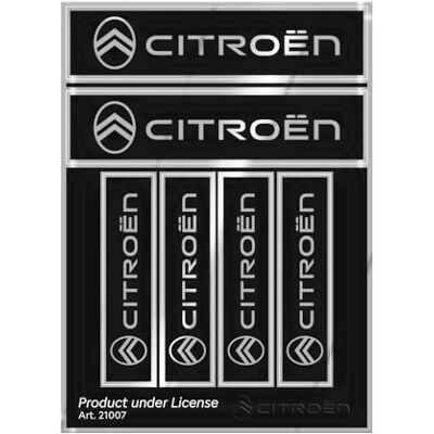 CITROËN Citroen Klistermärken Ny officiell logotyp 6 skrifter, svart CITROËN Citroen Klistermärken Ny officiell logotyp 6 skrifter, svart