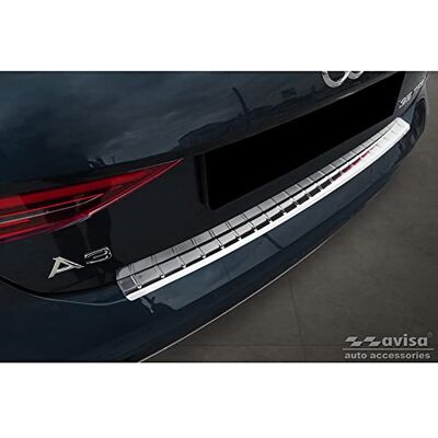 Avisa Bakre stötfångarskydd i rostfritt stål kompatibelt med Audi A3 (8Y) Sportback 2020- 'Ribs' Avisa Bakre stötfångarskydd i rostfritt stål kompatibelt med Audi A3 (8Y) Sportback 2020- 'Ribs'