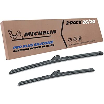 Michelin 40-2620SPBA Pro Plus silikon tvåpack 26 och 20 tum torkarblad passar utvalda Toyota, Dodge, Chrysler, Ford, BMW, Acura, Volvo, Lincoln, Lexus, modellår (2-pack) Michelin 40-2620SPBA Pro Plus silikon tvåpack 26 och 20 tum torkarblad passar utvalda Toyota, Dodge, Chrysler, Ford, BMW, Acura, Volvo, Lincoln, Lexus, modellår (2-pack)