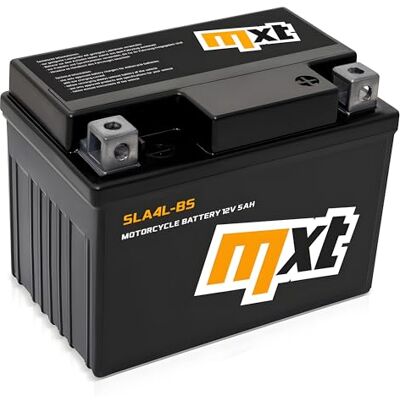 Maxtuned MXT Gelbatteri 12 V 5 Ah SLA4L-BS Scooterbatteri Motorcykelbatteri 55 A, underhållsfritt, förladdat, pluspol höger, 115x70x90 mm, 1,4 kg, liknande YTX5L-BS YB4L-B YTX4-BS Maxtuned MXT Gelbatteri 12 V 5 Ah SLA4L-BS Scooterbatteri Motorcykelbatteri 55 A, underhållsfritt, förladdat, pluspol höger, 115x70x90 mm, 1,4 kg, liknande YTX5L-BS YB4L-B YTX4-BS