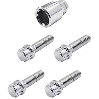 Simoni Racing BRA/70 Kit 4 stöldsäkra bultar Stöldskydd bultar för hjul Nyckel 17-19 M14x1.5 Längd 50mm Simoni Racing BRA/70 Kit 4 stöldsäkra bultar Stöldskydd bultar för hjul Nyckel 17-19 M14x1.5 Längd 50mm