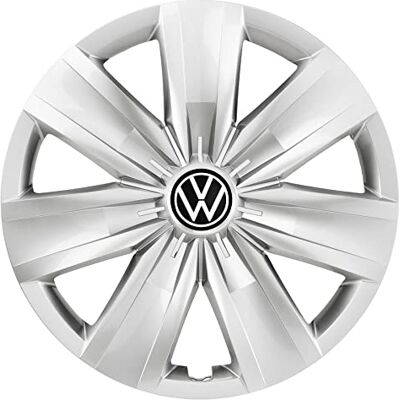 Volkswagen 2GA071456AUWP Navkapslar (4 stycken) navkapslar, 16 tums navkapslar, silver, med VW-logotyp Volkswagen 2GA071456AUWP Navkapslar (4 stycken) navkapslar, 16 tums navkapslar, silver, med VW-logotyp