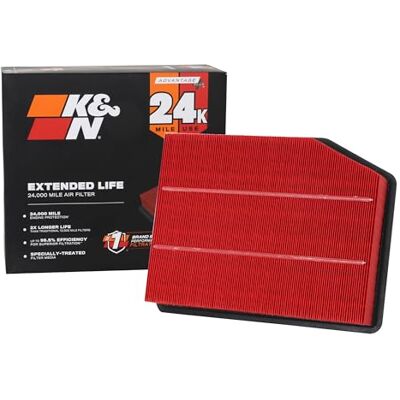 K&N Engine Air Filter: Extended Life 24,000 Mile Replacement Air Filter: Compatible with 2019 Chevy/GMC Truck (Silverado 1500, Sierra 1500), KNX-5083 K&N Engine Air Filter: Extended Life 24,000 Mile Replacement Air Filter: Compatible with 2019 Chevy/GMC Truck (Silverado 1500, Sierra 1500), KNX-5083