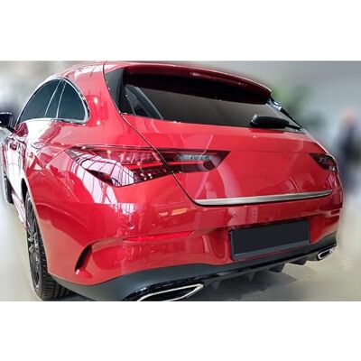 Avisa borstat rostfritt stål trimningslist för baklucka kompatibel med Mercedes CLA Shooting Brake (X118) 2019– Avisa borstat rostfritt stål trimningslist för baklucka kompatibel med Mercedes CLA Shooting Brake (X118) 2019–