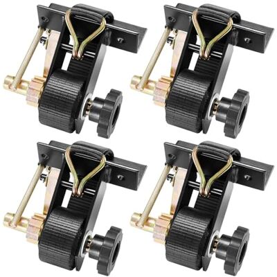 VEVOR Spännremmar för ledarställ, fyrkantigt rörfäste, 38 mm x 2,25 m, spärrremmar med dubbla J-krokar, 226,8 kg lastkapacitet, lastbälte med spänne (4-pack) VEVOR Spännremmar för ledarställ, fyrkantigt rörfäste, 38 mm x 2,25 m, spärrremmar med dubbla J-krokar, 226,8 kg lastkapacitet, lastbälte med spänne (4-pack)