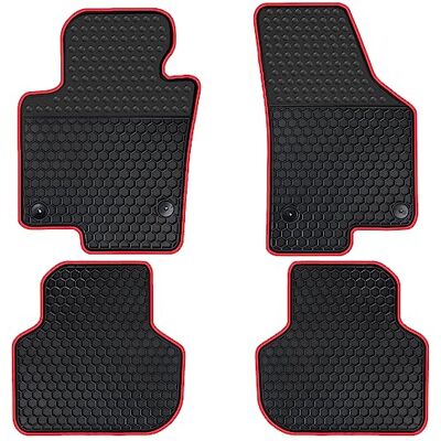 Matericuo Car Floor Mats Custom Fit for Volkswagen VW Jetta 2010-2018 Sedan Black Red Rubber Auto Liner Mats All Weather Protection Heavy Duty Odorless Matericuo Car Floor Mats Custom Fit for Volkswagen VW Jetta 2010-2018 Sedan Black Red Rubber Auto Liner Mats All Weather Protection Heavy Duty Odorless