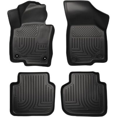 Husky Liners Weatherbeater Floor Mats Fits 2012-2022 Volkswagen Passat Front & 2nd Row, 4-pc Black 98681 Husky Liners Weatherbeater Floor Mats Fits 2012-2022 Volkswagen Passat Front & 2nd Row, 4-pc Black 98681