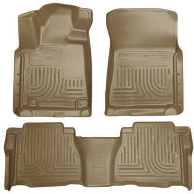 Husky Liners 98581 Black Weatherbeater Front & 2nd Seat Floor Liners Fits 2007-2011 Toyota Tundra CrewMax/Double Cab Husky Liners 98581 Black Weatherbeater Front & 2nd Seat Floor Liners Fits 2007-2011 Toyota Tundra CrewMax/Double Cab